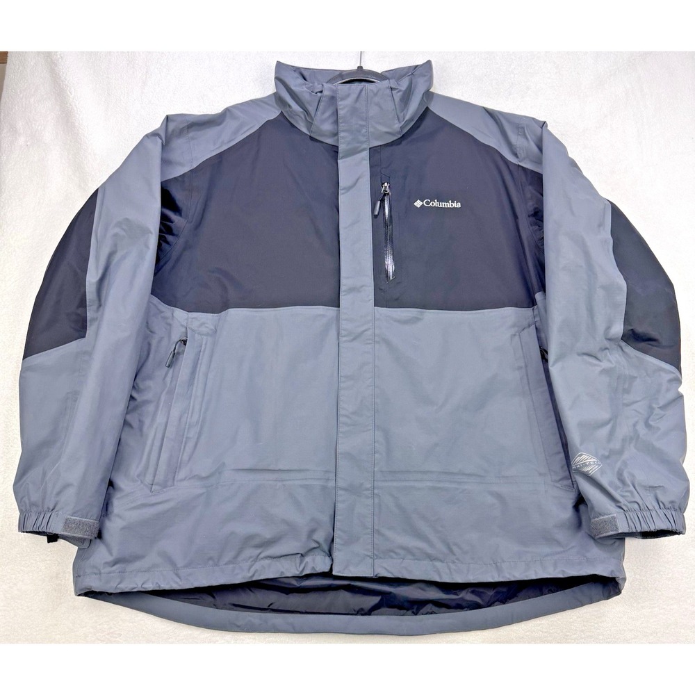 Columbia Omni-Tech 3n1 Jacket Men 2XL Black Interchange Hikebound‎ Omni Heat